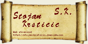Stojan Krstičić vizit kartica